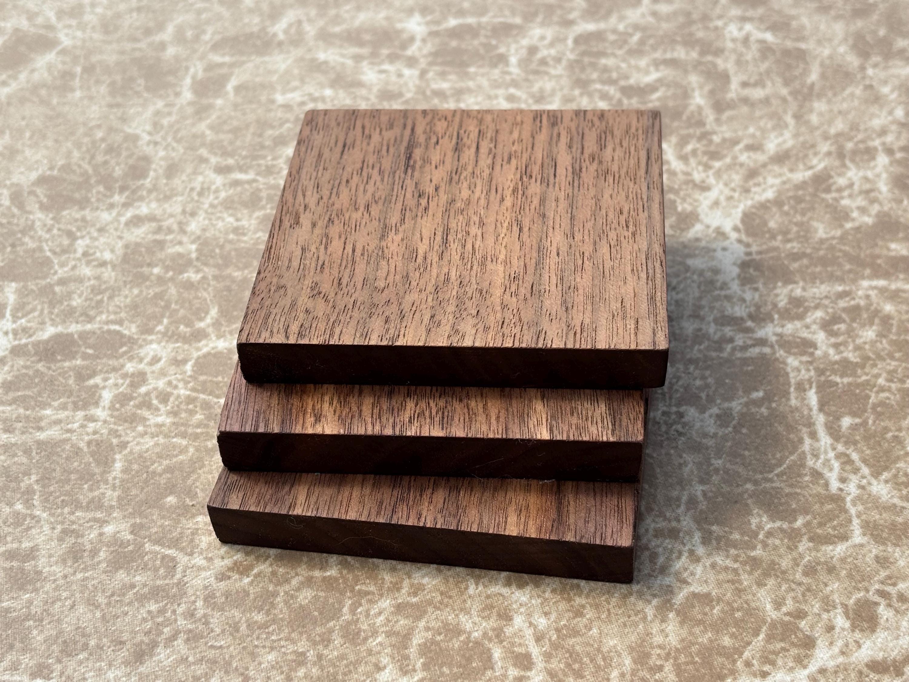 Walnut 3.5 inch coasters