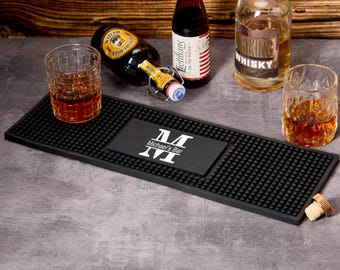 Personalized Bar Mat,Bar Mats For Countertop Bar Top Mat For Bartending Home Bar,Rubber Bar Matt Spill Mat Gift For Father Christmas Gifts