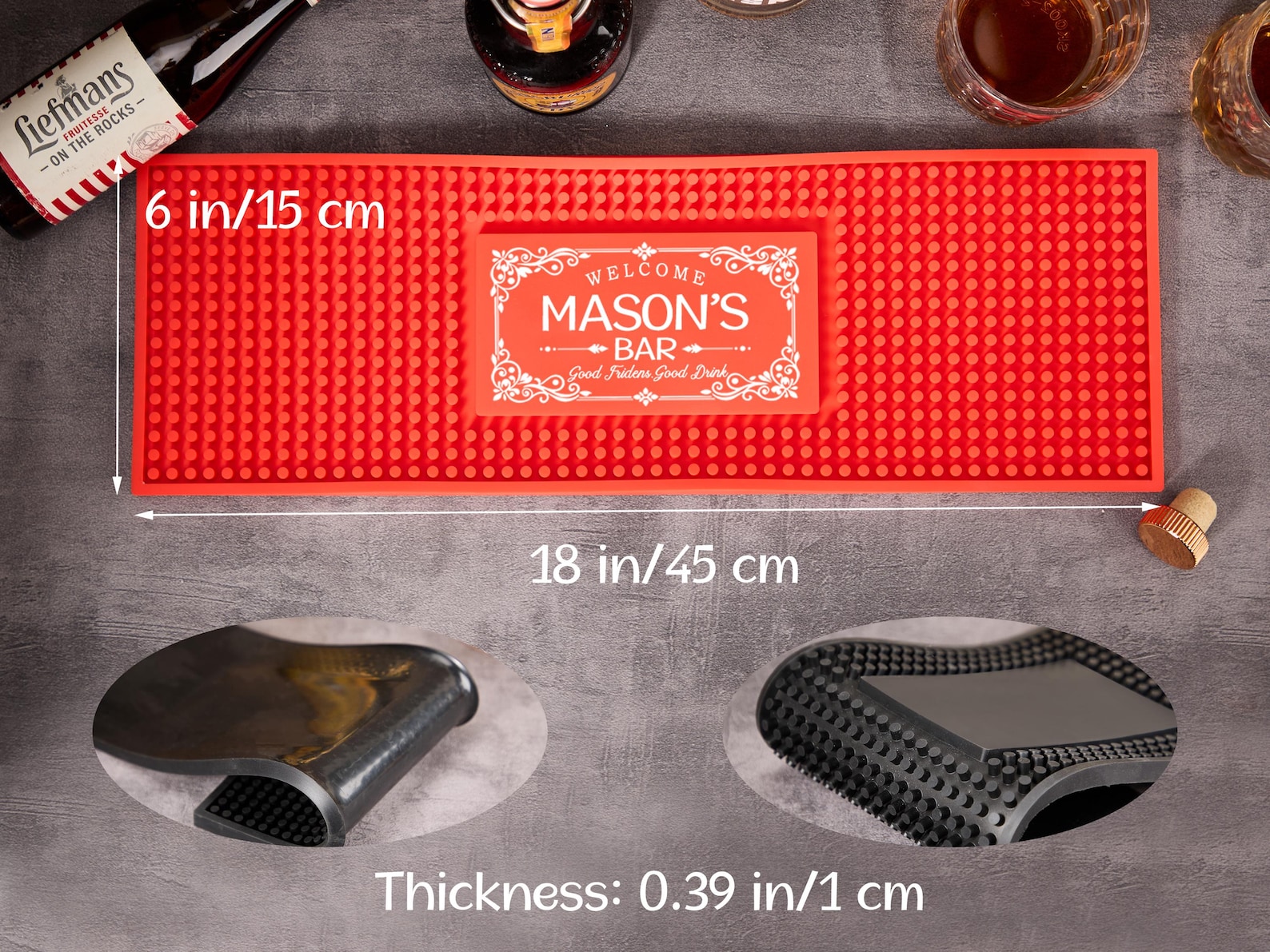 Personalized Bar Mat,bar Mats for Countertop Bar Top Mat for Bartending ...
