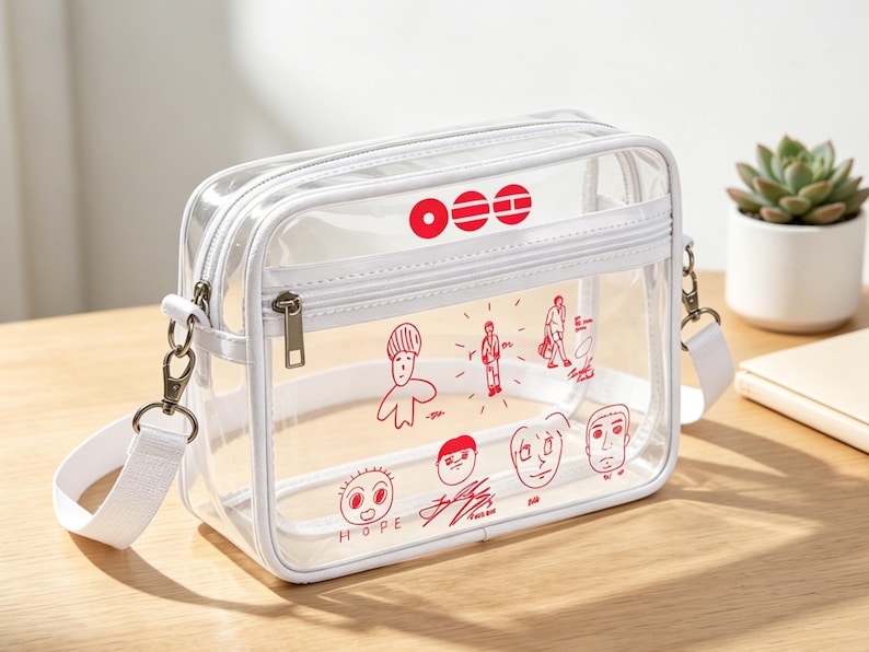 BTS ARIRANG World Tour Clear Criossbody Bag-Stadium Approved Concert Crossbody Bag-Kpop Fan Gift image 5