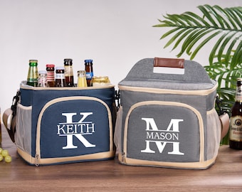 Borsa termica personalizzata per lo sposo, borsa termica per birra per lo sposo, borse termiche personalizzate con ricamo, regalo per addio al celibato, regalo per il testimone dello sposo