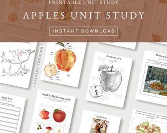 Apple Unit Study | Charlotte Mason | Nature Study | Printable Homeschool Resource | INSTANT DOWNLOAD