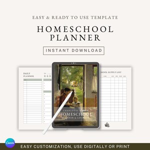 Homeschool Planner | Charlotte Mason | 2026 Academic Planning | Editable Canva Pro Template | INSTANT PRINTABLE DOWNLOAD