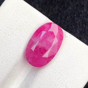 6.10 CT Afghani Ruby Gemstone Natural Ruby Stone , Faceted Cut Pinkish Red Ruby For Ring , Ruby Loose Gemstone , July Birthstone