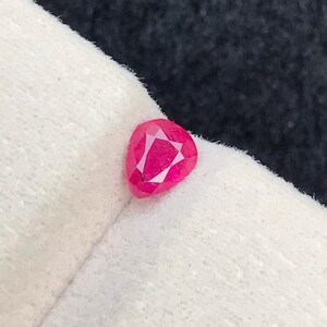 Pinkish Red Ruby Gemstone 0.40 CT Natural Ruby Stone , Pear Cut Unheated Ruby , Afghani Ruby For Ring, Ruby Loose Gemstone , July Birthstone