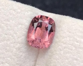 Pfirsich-Rosa-Turmalin-Edelstein 1,70 CT Natürlicher Turmalinstein, Turmalin im Kissenschliff für Ringschmuck, Turmalin-Lose Edelstein