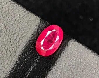 Rubí rojo afgano de 1,10 quilates, rubí natural, corte ovalado, sin calentar, para anillo, rubí suelto, piedra natal de julio.