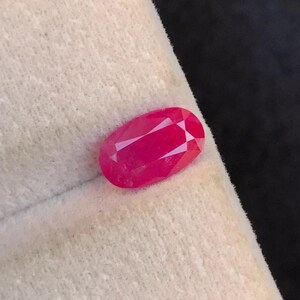Natural Ruby Gemstone 1.80 CT Pinkish Red Ruby Stone , Oval Cut Unheated Ruby For Ring , Afghani Ruby Loose Gemstone , July Birthstone