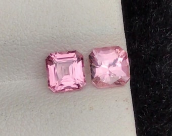 Pair Baby Pink Spinel Gemstone 1.60 CT Natural Spinel Stone , Faceted Cut Spinel For Earrings , Unheated Tajik Spinel Loose Gemstone