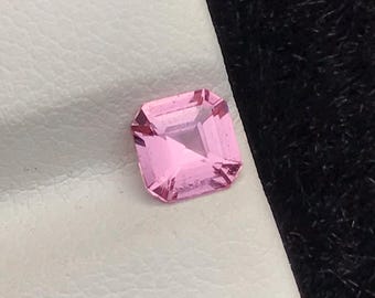 Baby-Rosa-Spinel 0,80 CT Natürlicher Spinell Edelstein, Quadratisch geschnittene Stein Phantasie Form, Spinell loser Edelstein für Ring Schmuck, Spinell Stein