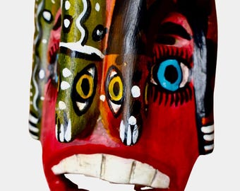 ヴィンテージのメキシコ民芸品、手彫りの猿のマスク - Etsy 日本