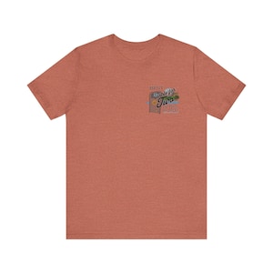 フロント＆バックゴミ箱テーブル（2人用）ユニセックスジャージー半袖Tシャツ