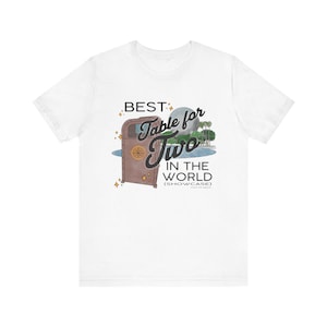 二人用ゴミ箱テーブル ユニセックス ジャージー 半袖Tシャツ
