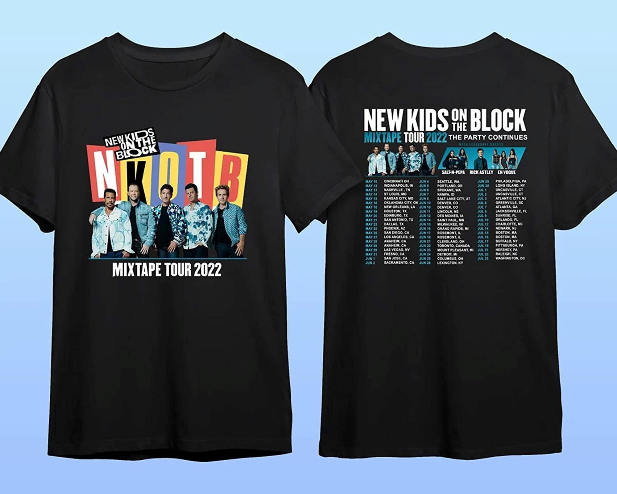 Discover New Kids On The Blocks NKOTB The Mixtape Tour 2022 T-Shirt