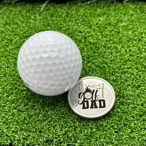 Engraved Golf Ball Marker for Dad: Personalized Golf Gift