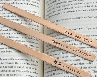 Bronze Anniversary Custom Bookmark, Bronze Anniversary Gift For Men, 8th Anniversary Gift, I Still Do Bookmark, Personalized Bronze Bookmark