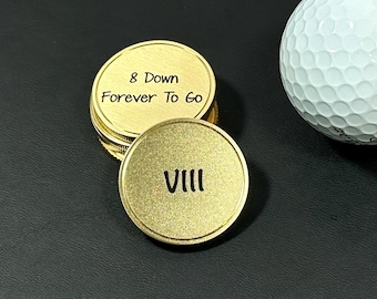 Eighth Anniversary Bronze Golf Marker Custom Gift Husband Golfer Personalized Wedding Date Or Special Message Anniversary Tradition