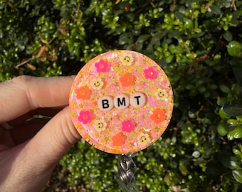 Bobine de badge personnalisée, lettre perle personnalisée