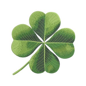 Fyrklöver broderidesign, Shamrock maskinbroderifil, lyckoklövermönster, St Patrick-dekor, omedelbar nedladdning