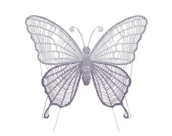 Halloween Spider Web Butterfly Machine Embroidery Design, Spooky Gothic Machine Embroidery Pattern PES, Halloween Pattern For Gothic Clothes