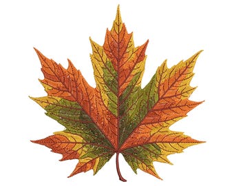 Autumn Maple Leaf Embroidery Design, Perfect for Fall Home Decor & Gifts, High-Quality Embroidery for Any Project! Maple Pattern PES DST EXP