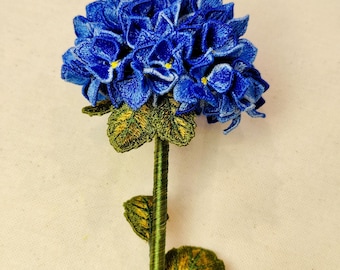 FSL Hydrangea Machine Embroidery Design, 3D Freestanding Lace Flower, Botanical Embroidery Pattern, Hydrangea Flower Embroidery File