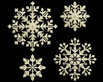 Christmas Snowflake Embroidery Set, Winter Embroidery, Christmas Snowflake Pattern PES, Elegant Snowflakes for Décor, Xmas Design Pack PES