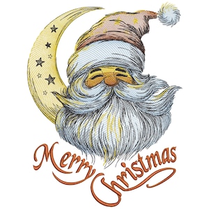 Santa Embroidery Design, Merry Christmas Embroidery Design, Retro Santa Embroidery, Christmas Santa Claus Embroidery, Christmas Embroidery