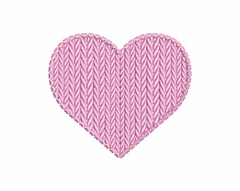 Heart Embroidery Design, Valentine's Day Embroidery Gift, Knitted Heart Machine Embroidery Design – Perfect for Valentine's Day Gifts!