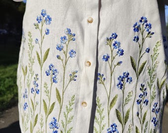 Forget-Me-Not Machine Embroidery Design – Elegant Floral Pattern for DIY Projects