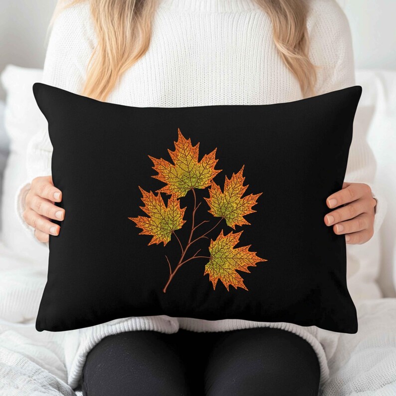Fall Maple Leaf Embroidery Design – Autumn Branch Stitch Pattern PES ...