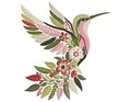 Floral Hummingbird Embroidery Design, Hummingbird Pattern, Floral Bird Embroidery for Jackets, Pillows & More, Instant Download PES DST JEF product logo