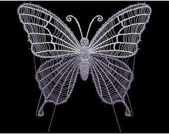 Halloween Spider Web Butterfly Machine Embroidery Design, Spooky Gothic Machine Embroidery Pattern PES, Halloween Pattern For Gothic Clothes