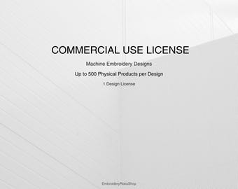 Commercial Use License for Machine Embroidery Designs – Sell Up to 500 Physical Products per Design