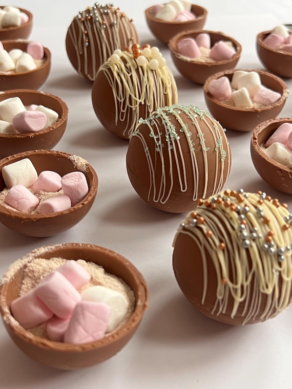 Délicieuses bombes au chocolat chaud - Cadeau idéal pour les amateurs de chocolat - Gâterie d&#39;automne et de Noël - chocolat - coffret cadeau