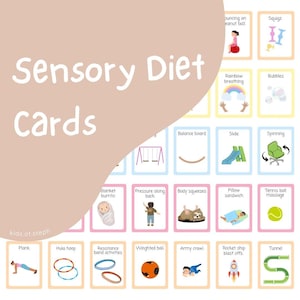 Schede di routine sensoriale (schede di dieta sensoriale) e schede di modifica ambientale per la regolazione calmante e sensoriale / terapia occupazionale