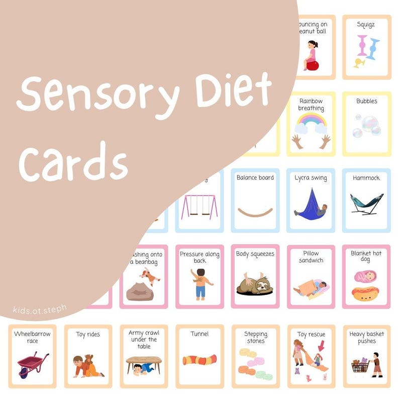 Sensory Routine Cards (Sensory Diet Cards) for Calming and Sensory Regulation | Occupational Therapy image 1