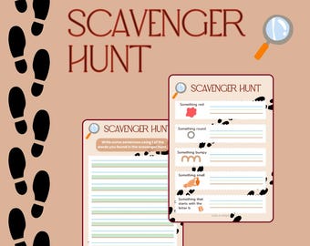 Kids Scavenger Hunt Game Handwriting Activity | Occupational Therapy |