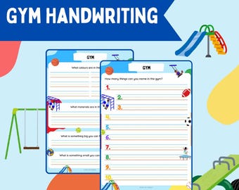 Kids Handwriting Activity About the Gym, Playground or Obstacle Course | Occupational Therapy |