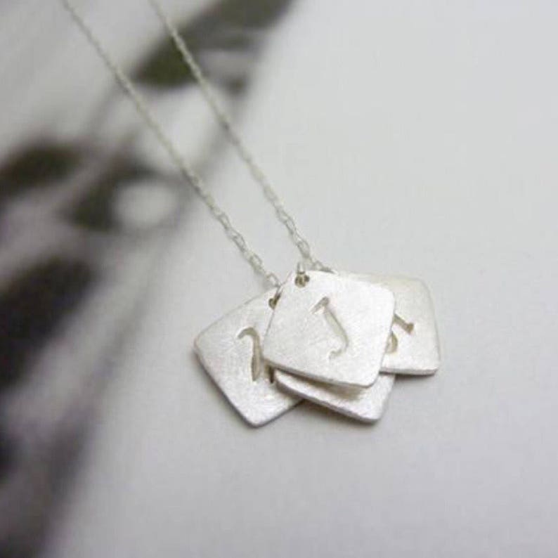 Letter Pendant Uppercase Letter Charm Necklace Customized With Love Necklace Personalized Silver Necklace Initial Charm Necklace