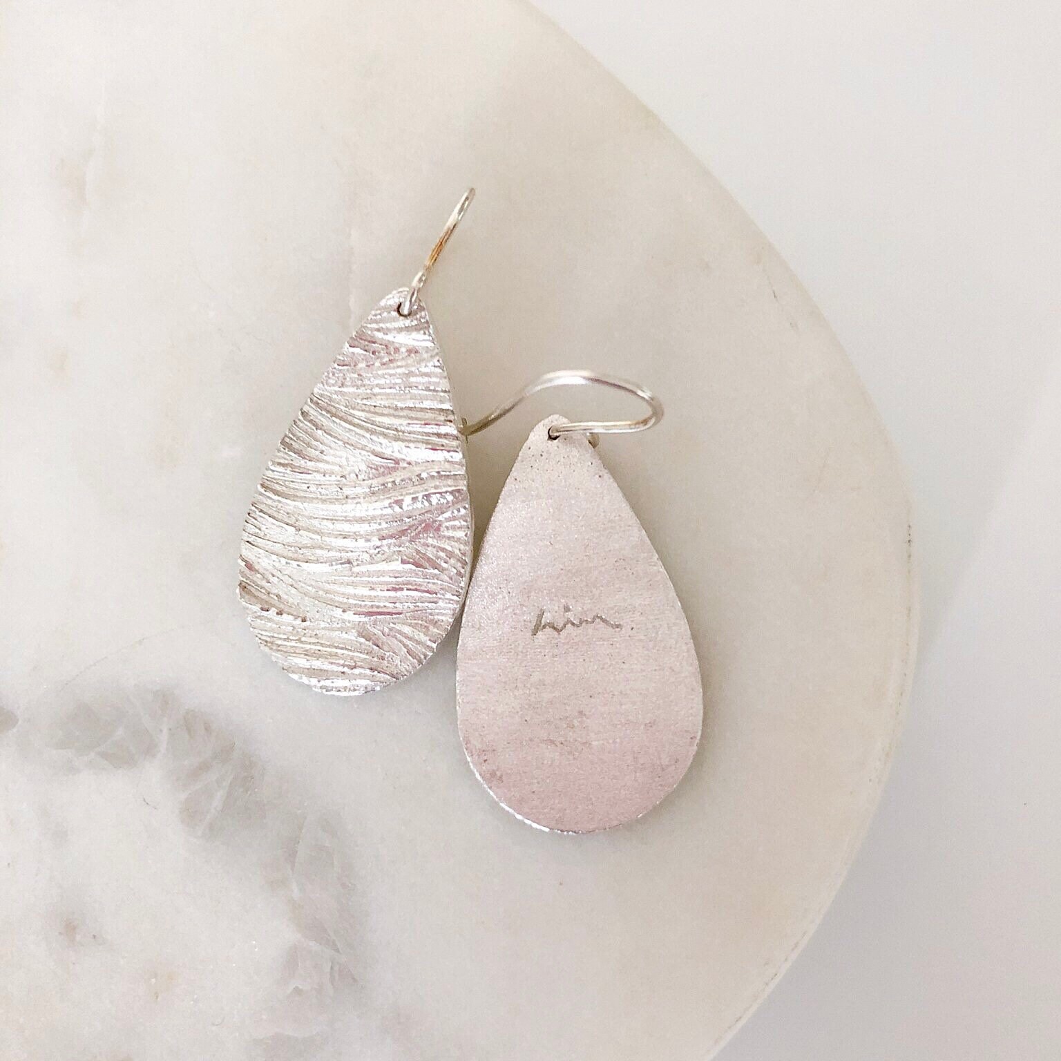 Wave Silver Earrings, Dangle Silver Earrings, Water Inspired Jewelry ...