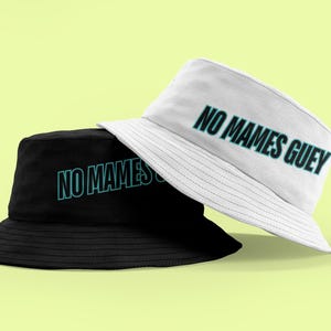 Sombrero de pescador informal, ideal para días de playa, para festivales, barbacoas de verano, diversión al aire libre, regalo para amigos, divertido sombrero &quot;No Mames Guey&quot;.