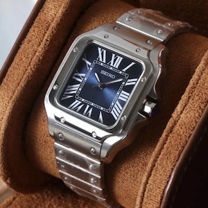 Brand New NH35 Automatic Mod Watch Navy Blue Dial Stainless Steel Bracelet