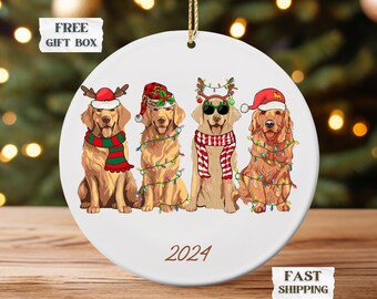 Personalized Golden Retriever Christmas Ornament Christmas Gift for Dog Lover Golden Retriever Lover Gift Golden Retriever Mom Gift
