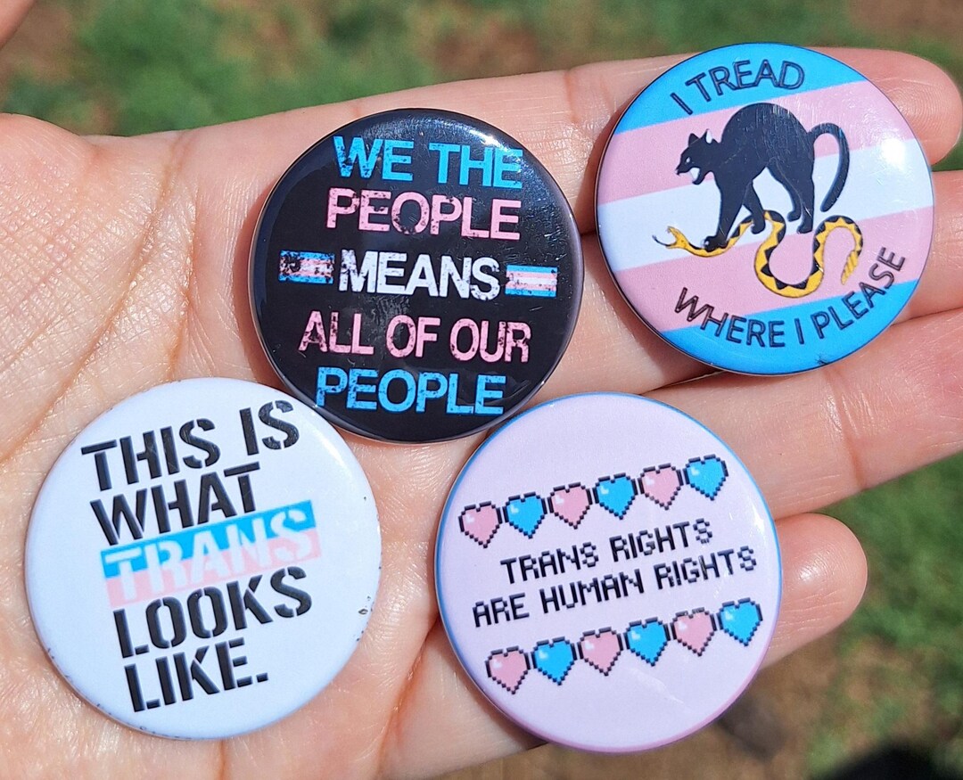 Bold Trans Pride Buttons 1.5