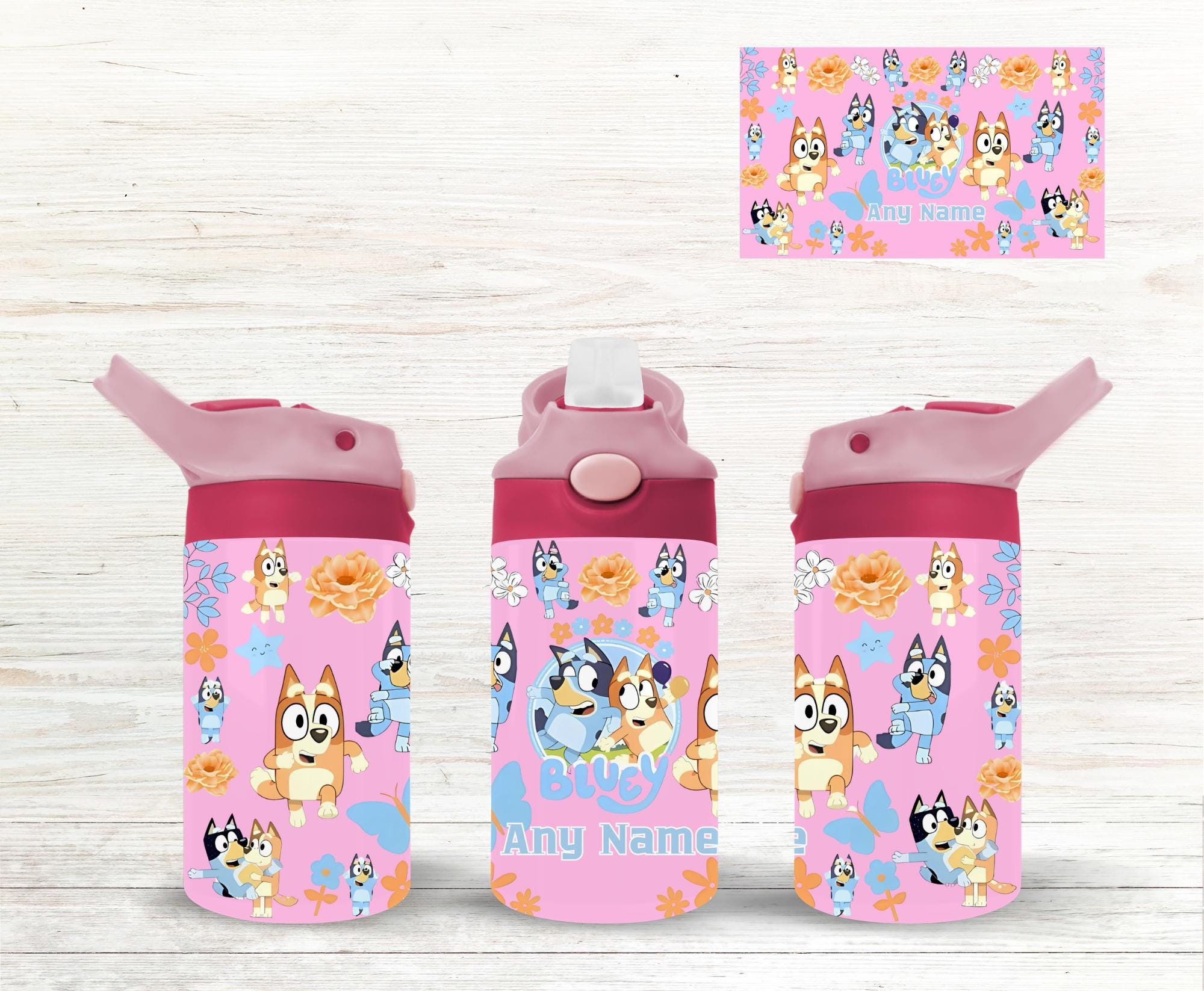 Bluey & Bingo Water Bottle 400ml - Kids Reusable Sports Bottle, BPA-Free, Anti-Drip Cap - View #12