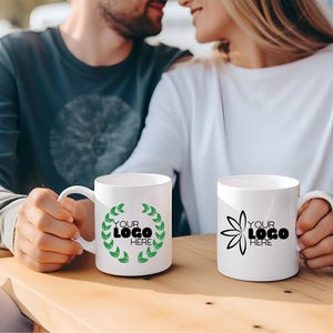 Personalized Mug Cup With Logo, Custom Clear and Frosted Mug, Company Logo Cup, Business Corporate Company Coffee Cups,15oz,11oz