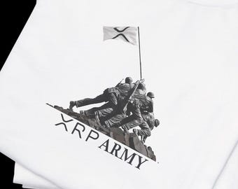 XRP Army | Crypto Meme Shirt for XRP Fans | Ripple XRP Holder Tee | Funny Cryptocurrency Trader Gift