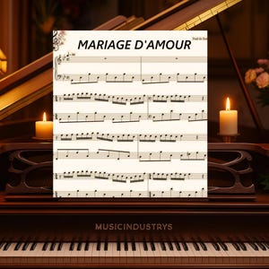 Mariage D'Amour Piano Sheet Music: Intermediate Level (Digital Download, 6 Pages) Includes Weekly Practice Planner