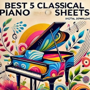 5 classical music sheet scores pdf, Chopin nocturne no.9,Gnossienne No. 1 Erik Satie, Moonlight Sonata, Beethoven, Valse Grinko piano sheet